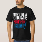 トランプに対してトランプの票を投じないようにする Tシャツ (正面)