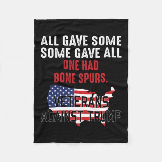 トランプに対するトランプ退役軍人 フリースブランケット (正面)
