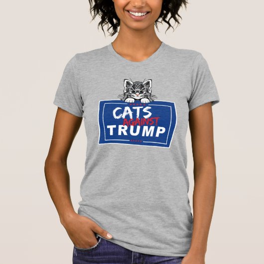 トランプに対するネコ Tシャツ (正面)
