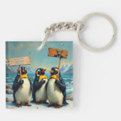 トランプに対するペンギン キーホルダー (裏面)