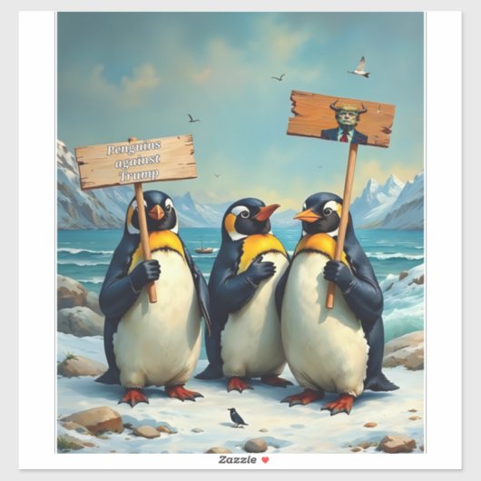 トランプに対するペンギン シール (シート)