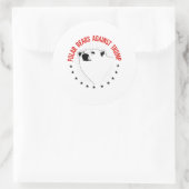 トランプに対するホッキョクグマ ラウンドシール (バッグ)