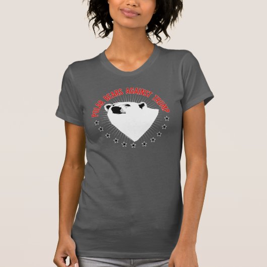 トランプに対するホッキョクグマ Tシャツ (正面)