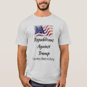 トランプに対する共和党、パーティー前の国 Tシャツ (正面)