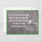 トランプに対する庭のプロット ポストカード (正面/裏面)