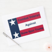 トランプに対する戦闘退役軍人 長方形シール (封筒)