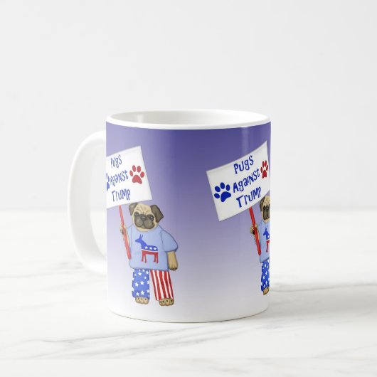 トランプに対する攻撃 コーヒーマグカップ (正面左)