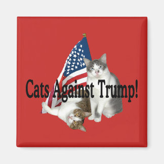 「トランプに対する猫」 マグネット