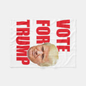 トランプに投票しよう フリースブランケット (正面(横))