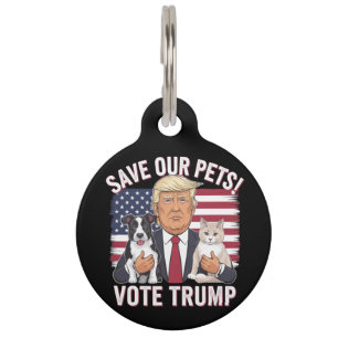 トランプに投票しよう 2024年こそペットを救おう 猫 犬 安全を取り戻す ペット　ネームタグ