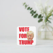 トランプに投票 スクエア名刺 (スタンド正面)