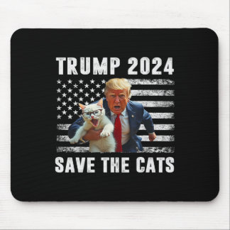 トランプに投票 2025 面白い 猫を救え  マウスパッド