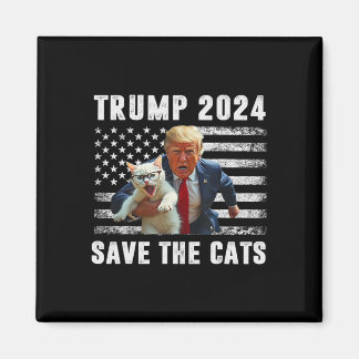 トランプに投票 2025 面白い 猫を救え  マグネット