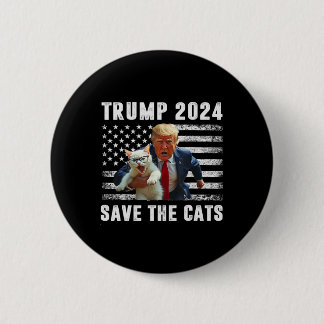 トランプに投票 2025 面白い 猫を救え  缶バッジ