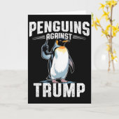 トランプに抵抗するペンギンたち - ペンギン税を作ろう F カード (黄色い花)