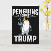 トランプに抵抗するペンギンたち - ペンギン税を作ろう F カード (黄色い花)
