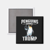 トランプに抵抗するペンギンたち - ペンギン税を作ろう F マグネット (正面/裏面)