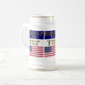 トランプに立ち向かう ビールジョッキ (正面左)