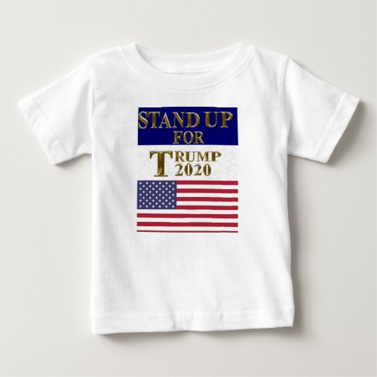 トランプに立ち向かう ベビーTシャツ (正面)