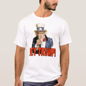 トランプに言ってやる!中指を立てるサムおじさん トランプ政権に反対する Tシャツ (正面)
