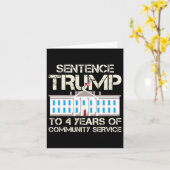 トランプに4年間の社会奉仕活動の判決 カード (黄色い花)