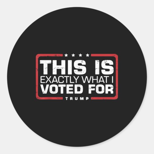 トランプのおもしろいレトロこれは私が投票した内容である ラウンドシール (正面)