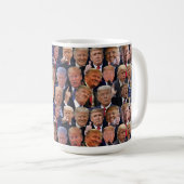 トランプのおもしろい顔 コーヒーマグカップ (正面右)