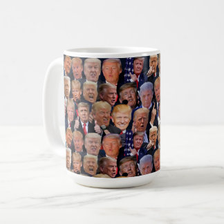トランプのおもしろい顔 コーヒーマグカップ