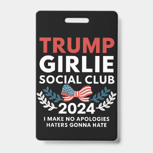 トランプのお嬢さん社交クラブの弓形選挙ステッカー バッジ