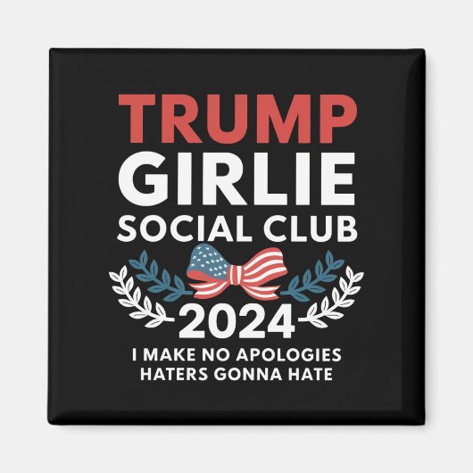 トランプのお嬢さん社交クラブの弓形選挙 マグネット (正面)