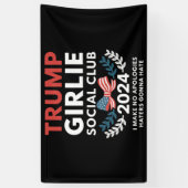 トランプのお嬢さん社交クラブの弓形選挙 横断幕 (縦)