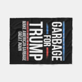トランプのためにゴミを作るアメリカのゴミをアガ素晴らしー フリースブランケット (正面(横))