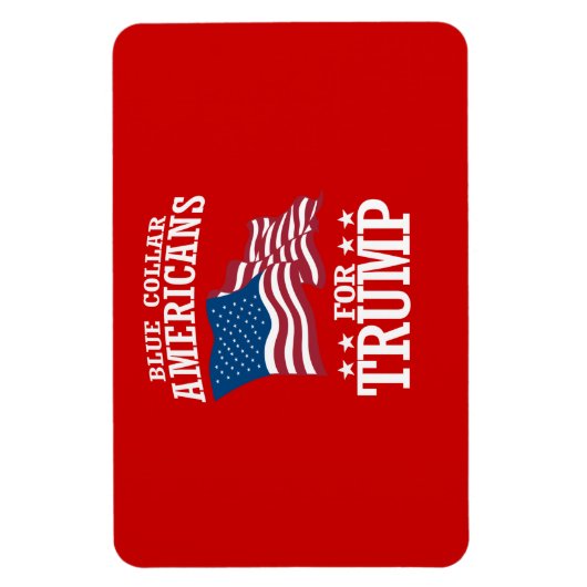 トランプのためのブルーカラーアメリカ人 マグネット (縦)