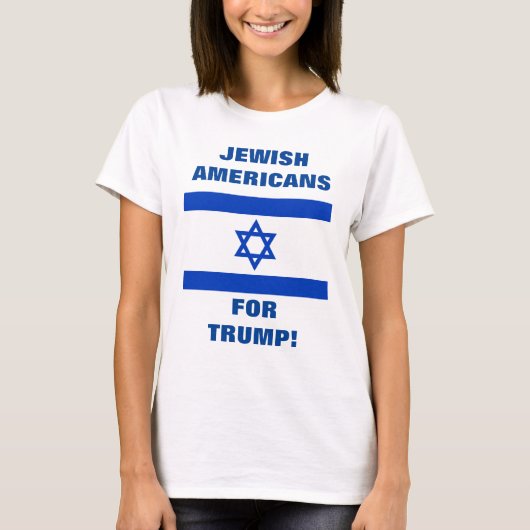 トランプのためのユダヤ系アメリカ人！ Tシャツ (正面)