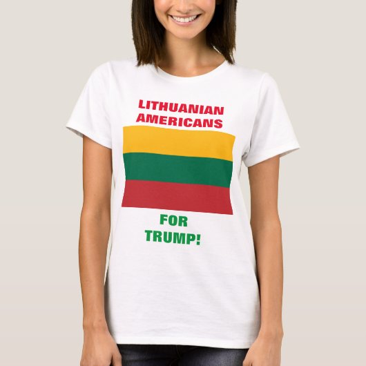 トランプのためのリトアニア系アメリカ人! Tシャツ (正面)