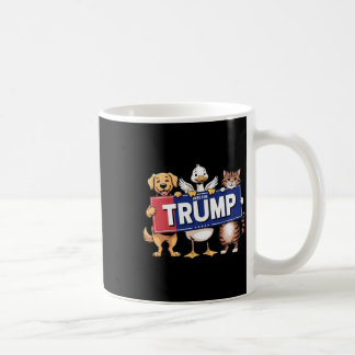 トランプのための猫+アヒル+犬のペット コーヒーマグカップ