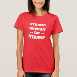 トランプのための赤い強い女性 Tシャツ