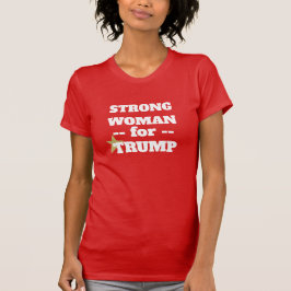 トランプのための赤い強い女性 Tシャツ
