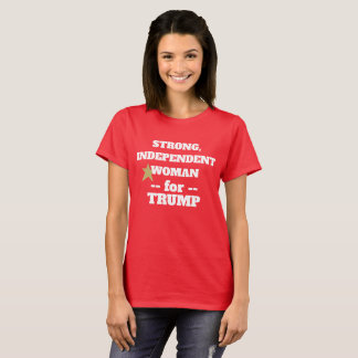 トランプのための赤い強い女性 Tシャツ