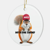 トランプのためのMAGA ピーナッツリス ナッツ セラミックオーナメント (左)