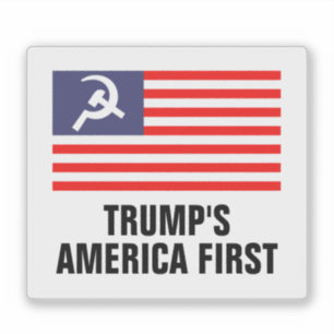 トランプのアメリカファースト・ハンマー&鎌のフラッグビニル シール