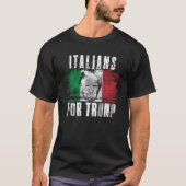 トランプのアメリカ人とイタリアの愛国心Tのためのイタリア人 Tシャツ (正面)
