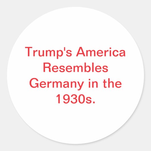 トランプのアメリカ・ドイツ1930年代 ハンカマー アートジャンクハウス ラウンドシール (正面)
