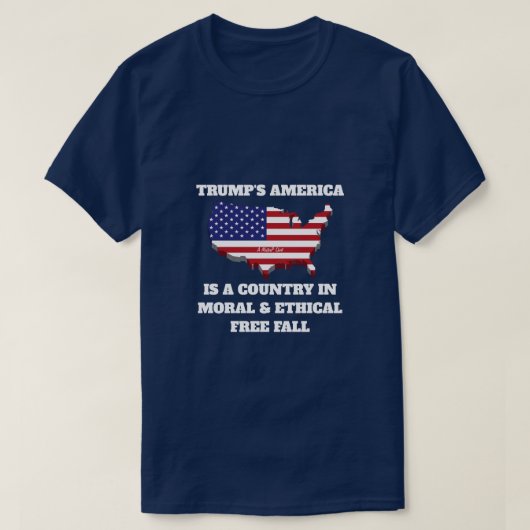 トランプのアメリカ(道徳的自由落下)- ミスターP シャツ (デザイン正面)