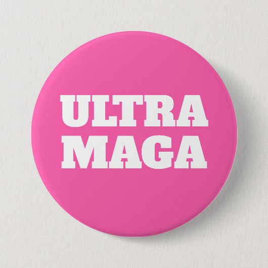 トランプのウルトラマガピンクの女性 缶バッジ (正面)