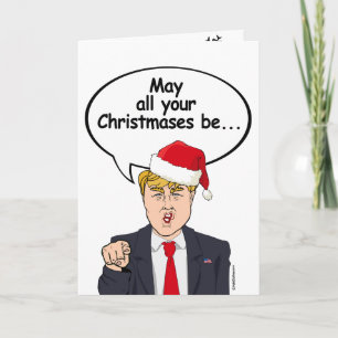 トランプのカード：すべてのクリスマスが白くなることを願う シーズンカード