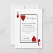 トランプのキング/クイーンの感謝カード サンキューカード (正面)