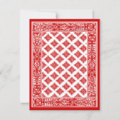 トランプのクイーンの写真を使った誕生日パーティーの招待状 招待状 (裏面)