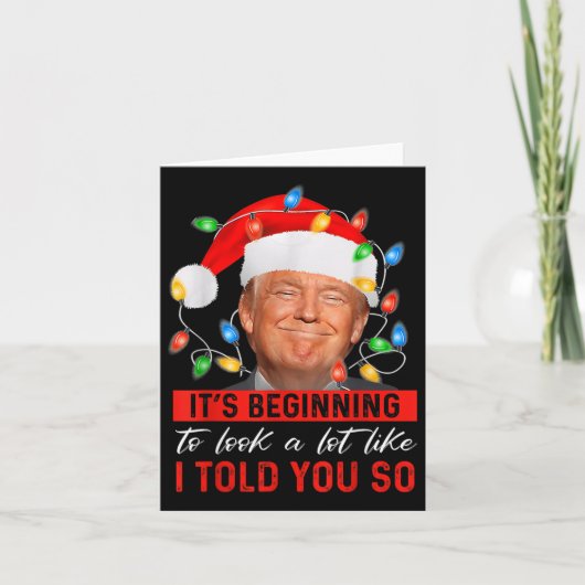 トランプのクリスマスによく似たおもしろい始まり カード (正面)