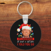 トランプのクリスマスによく似たおもしろい始まり キーホルダー (正面)